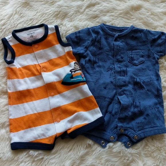 Carter's New Born Bundle Romper and Onesies Summer - Picture 3 of 5